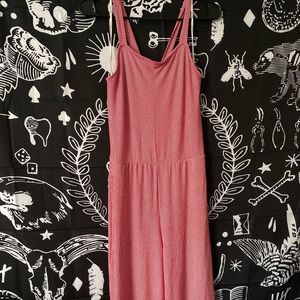 Red Striped Jumpsuit